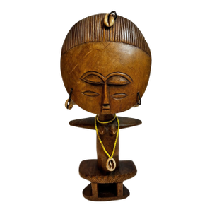 Ashanti Akua’ba Fertility Doll Ghana African Tribal Art Ethnographic Sculpture