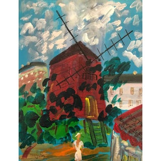 Jean Wallis, Le moulin de la galette, 2002, Acrylic on Canvas For Sale