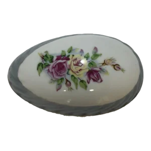 Vintage Lusterware Floral Design Lidded Trinket Box