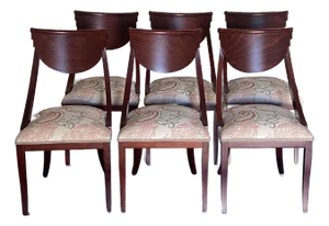 1990s Lacquered Wood Italian Hollywood Regency Dining Chairs by Pietro Costantini - Set of 6