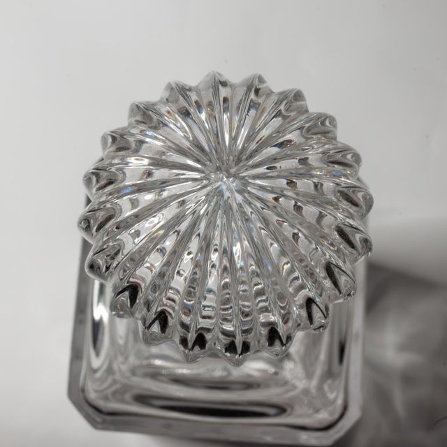 Mid 20th Century Mid 20th Century Vintage Bohemian Crystal Liquor Decanter With Stopper, Hand-Cut For Sale - Image 5 of 5