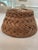 Rustic Vintage Artisan Handcrafted Round Rattan Basket For Sale - Image 3 of 11