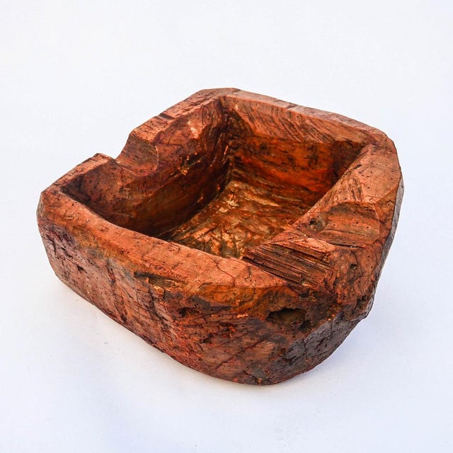 Antique Wood Container Rustic Utilitarian Object For Sale - Image 3 of 7