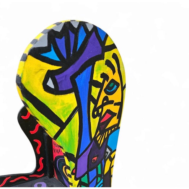 Upholstered Wooden Wing Chair For Sale - Image 17 of 18