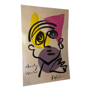 1970 Vintage Peter Keil Abstract Painting on Board