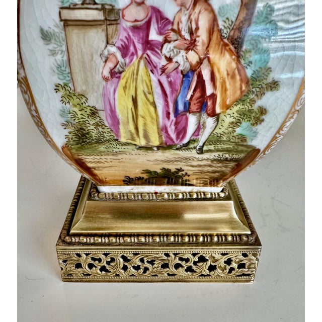 Pair 19th Century Helena Wolfsohn Dresden Porcelain Lamps For Sale - Image 10 of 16