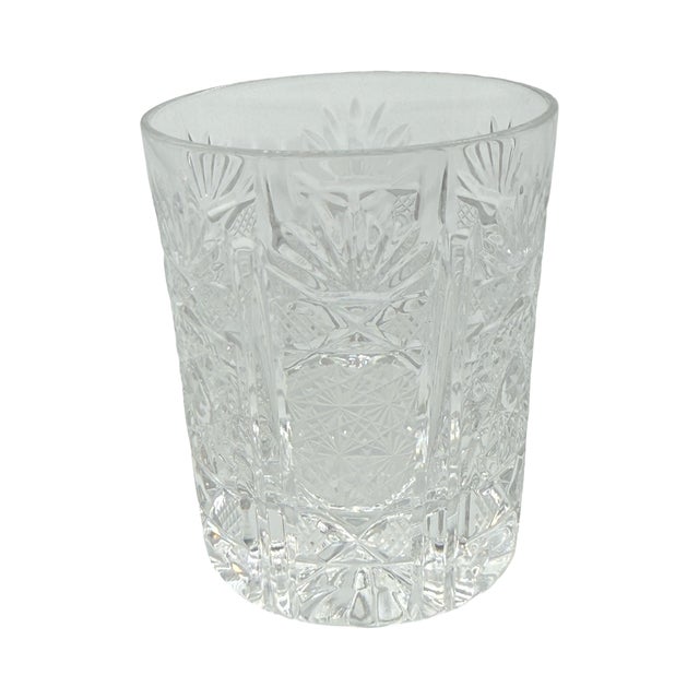 Traditional Antique Victorian Hand-Cut Lead Crystal Whiskey Drams and Shot Tumblers - Set of 10 For Sale - Image 3 of 4