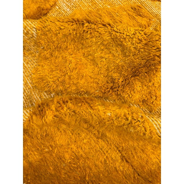 Sculpture Materials Golden Ochre Moroccan Mrirt Rug For Sale - Image 7 of 10