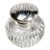 Brilliant Large Antique Cut Crystal Paperweight Inkwell With Sterling Silver Lid Luxury Desk Accessory Home Decor For Sale