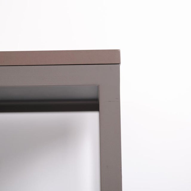 Danish Dining Table with Steel Legs and Grey Linoleum, 2010 For Sale - Image 4 of 8