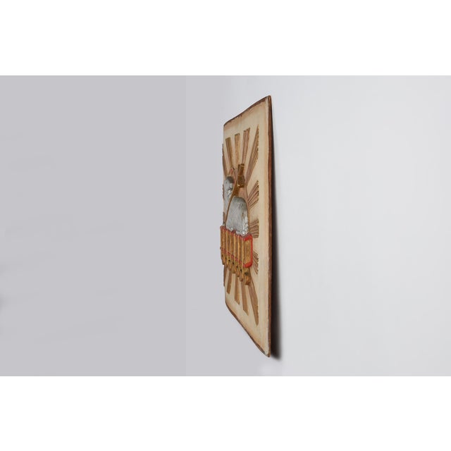 Religious Carved Wooden Agnus Dei Panel, France, 1800s For Sale - Image 9 of 11