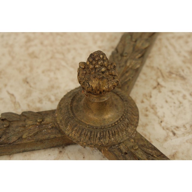 Metal Vintage Bronze Art Nouveau Floor Lamp For Sale - Image 7 of 15