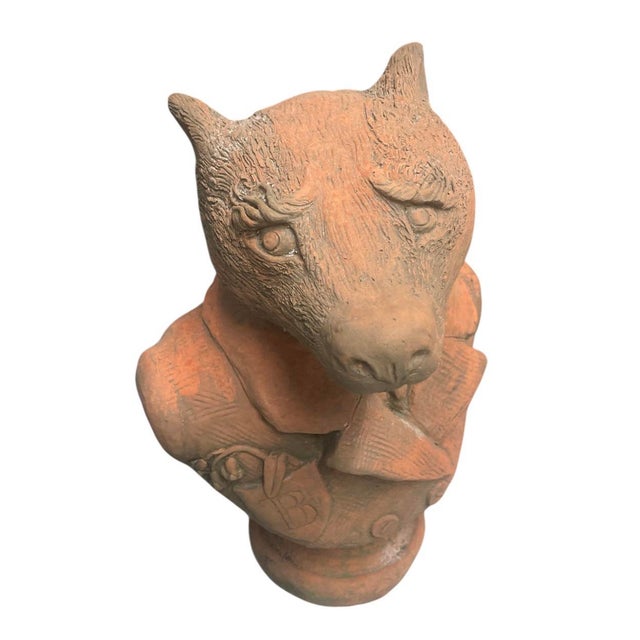 A delightful anthropomorphic badger bust. Sculpted with impressive detail, this dapper fellow is dressed in traditional...