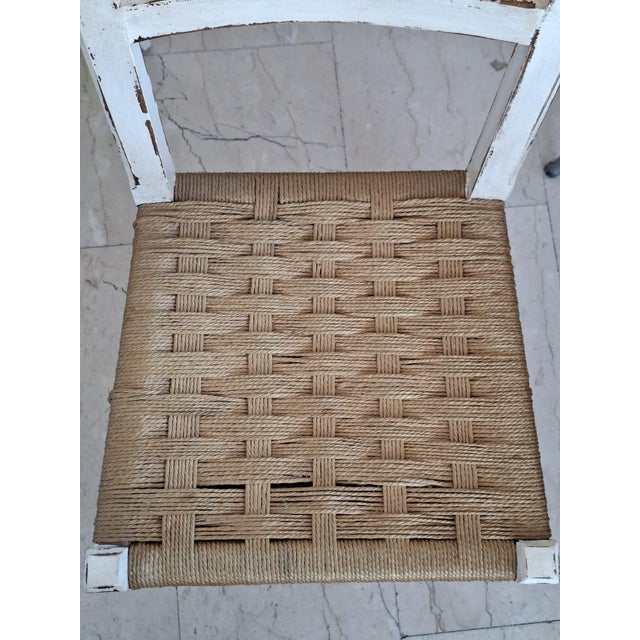 Vintage Wood Chairs with Rope Seats, 1960s, Set of 6 For Sale - Image 12 of 18