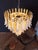 Vintage Italian Murano Chandelier with Caramel Glass Petals in the style of Mazzega, 1990 For Sale - Image 16 of 17