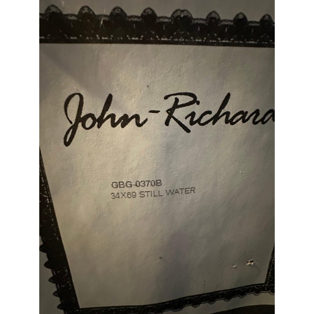 Monumental 69-Inch John-Richard Still Water Vertical Triptych - Textured Landscape Fine Art For Sale In Portland, ME - Image 6 of 11