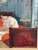 Lady Reading a Book, 1950s, Oil Painting on Canvas, Framed For Sale - Image 7 of 14