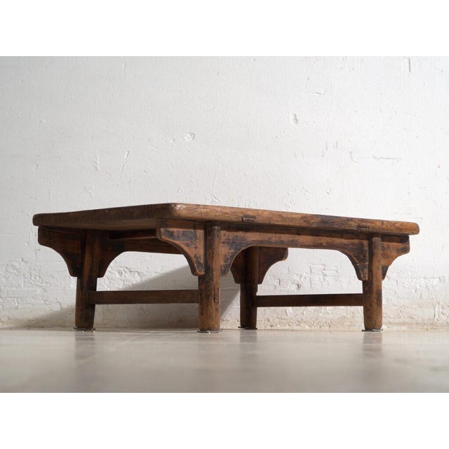 Low Antique Qing Dynasty Shanxi Kang Table in Pine For Sale - Image 4 of 9