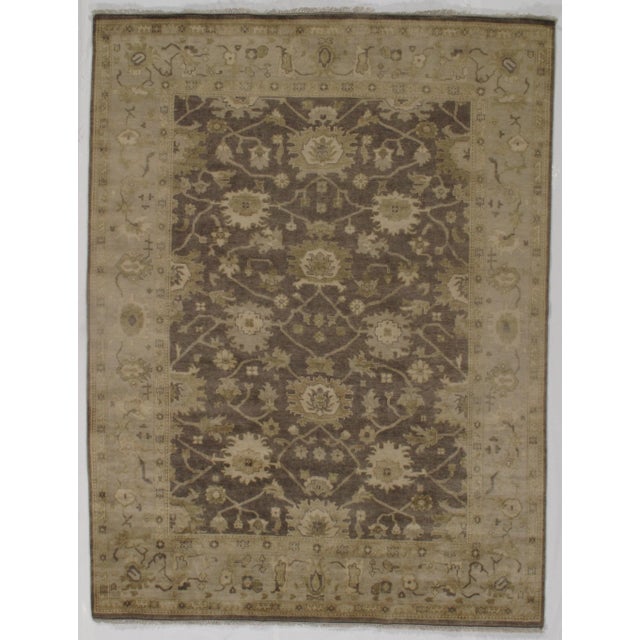 2020s 2020s Light Brown Fine Oushak For Sale - Image 5 of 5