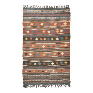 Fine Antique Persian Qashqai Kilim Rug 5'5'' X 8'2'' For Sale