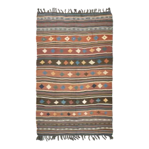 Fine Antique Persian Qashqai Kilim Rug 5'5'' X 8'2''