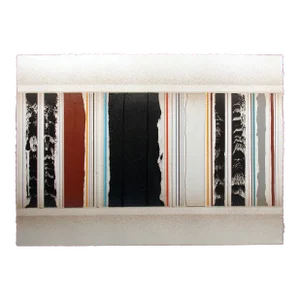 1981 Paul Maxwell "#Ocn-17" Original Acrylic Relief Painting on Paper