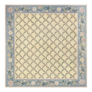 One-of-a-kind Vintage Portuguese Needlepoint Carpet For Sale