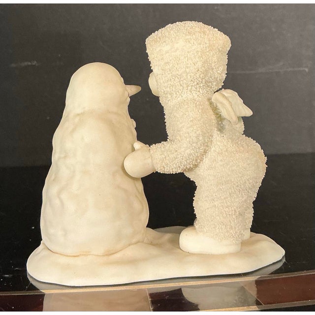 Vintage Department 56 Snowbabies "Why Don't You Talk to Me?" Figurine Snowman With Original Packaging For Sale - Image 9 of 12