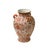 Asian Vintage Oriental Orange Red Floral Baluster Shape Porcelain Art Vase For Sale - Image 3 of 13