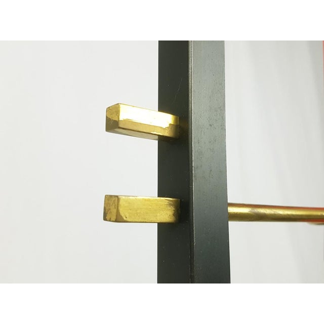Black Metal and Brass Floor Lamp from Stilnovo, 1950s For Sale - Image 13 of 15