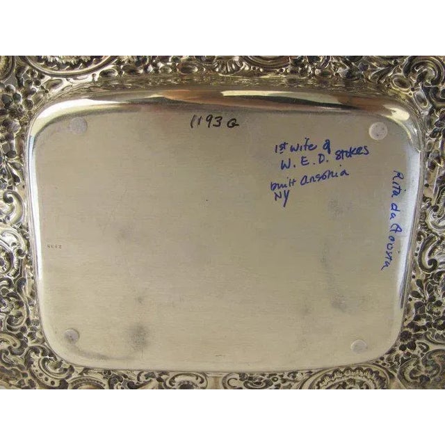 Sterling Silver Repousse Tray by Gorham c1900 For Sale - Image 4 of 7