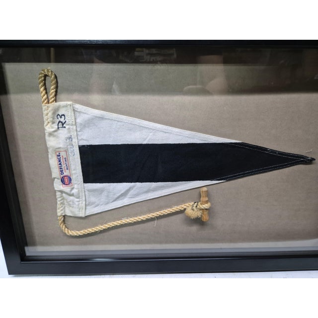 Nautical Signal Pennant in Shadowbox Frame For Sale - Image 4 of 6