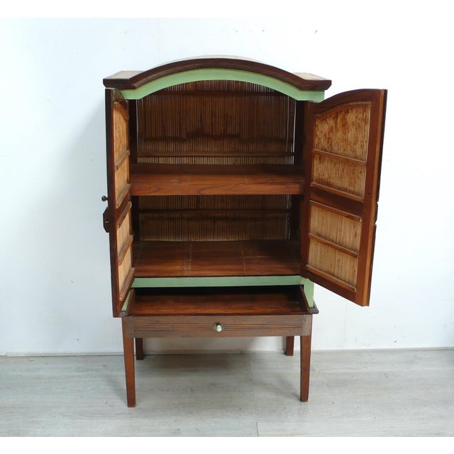Tiki Bamboo Cabinet with Two Doors and Drawer, 1970s For Sale - Image 6 of 8