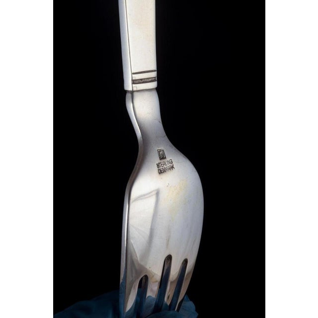 Fish Cutlery from Georg Jensen, 1930s, Set of 8 For Sale - Image 4 of 5