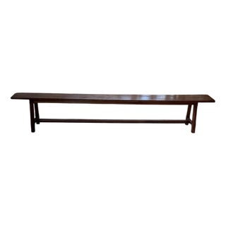 Oak Farmhouse Bench, 1890s For Sale