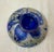 Glass Vintage Hand Blown Kent Fiske Blue Iridescent Art Glass Splatter Vase Sculpture For Sale - Image 7 of 14