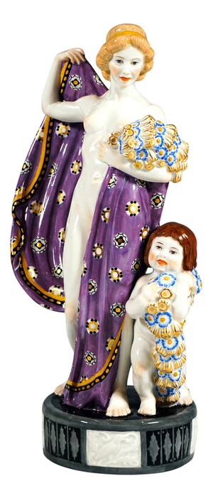Large Art Nouveau Figurine by Emmerich Oehler for Meissen, 1913