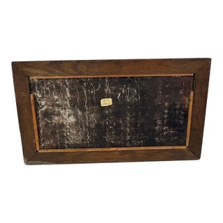 Antique Royal Exchange Assurance London Insurance Agency Sign in Oak Frame, Goodman Company New York, Circa 1920s For Sale