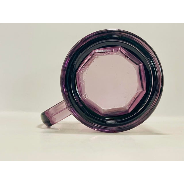 Glass 1970’s Culver Beveled Amethyst Glass Mug For Sale - Image 7 of 11