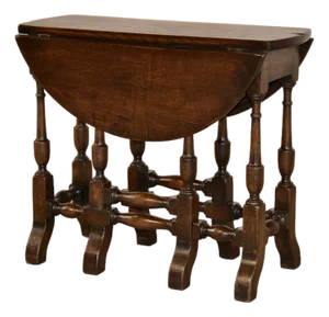 19th Century English Oak Gate Leg Table