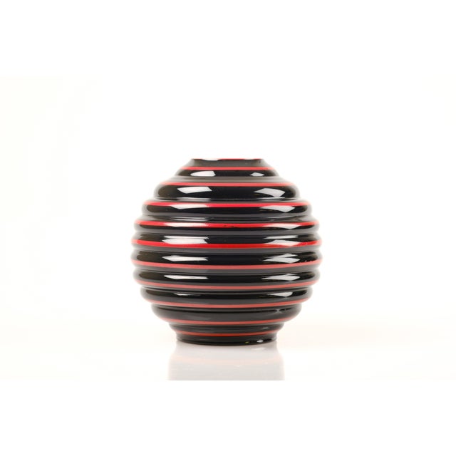 Art Deco Black Opaline Glass Vase by Åfors Sweden, 1920s For Sale - Image 10 of 10