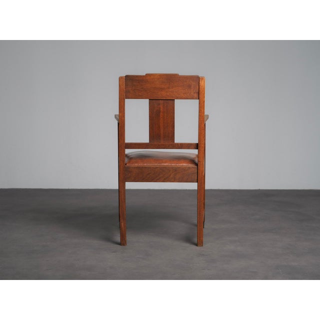 1930s Amsterdam School Art Deco Armchairs, Netherlands, 1930s, Set of 2 For Sale - Image 5 of 10