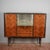 Herringbone Veneered Sideboard with Bar Drop-Down Door For Sale - Image 4 of 9