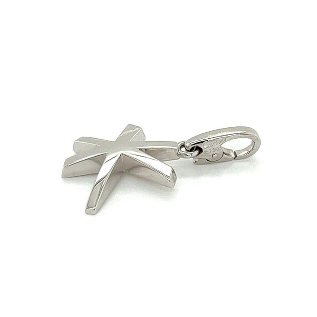 Mid 20th Century Cartier 18k White Gold Star Charm Pendant For Sale In Miami - Image 6 of 8