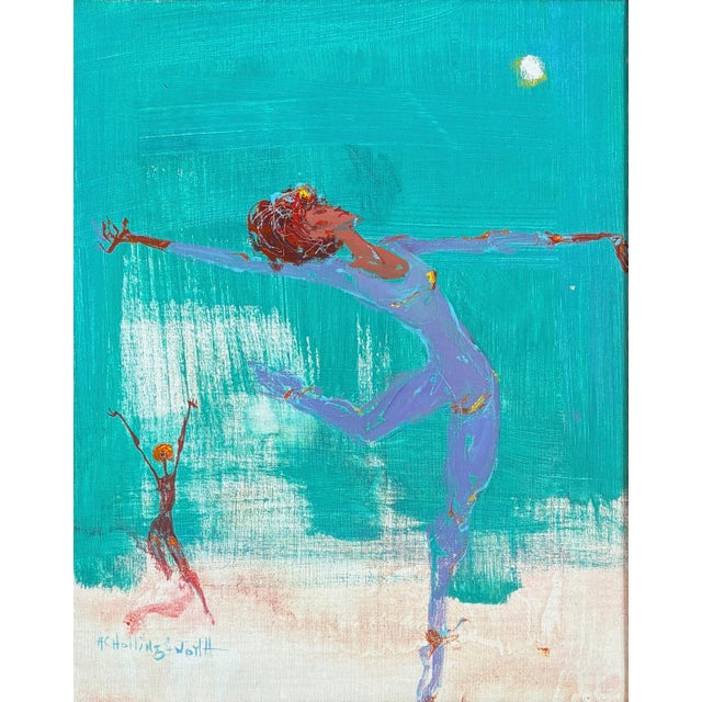 "Moon Dance Azul" is a painting inspired by Alvin Ailey's Dance Troupe. Alvin and Alvin were friends and contemporaries....
