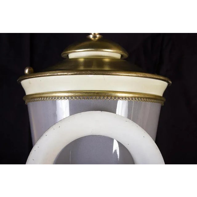 Metal Ivory Painted and Brass Sconces or Wall Lights in the Style of Carlo Scarpa, 1940s, Set of 2 For Sale - Image 7 of 14