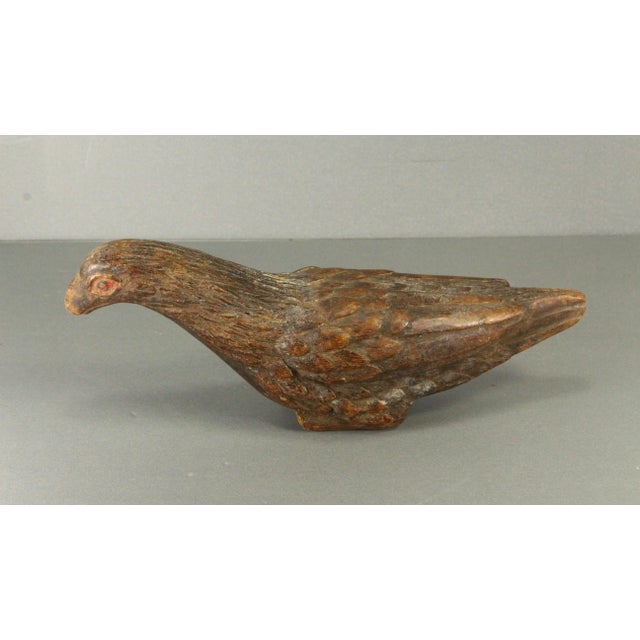 Renaissance Antique Transylvania Carved Figure of a Bird - Pigeon For Sale - Image 3 of 18