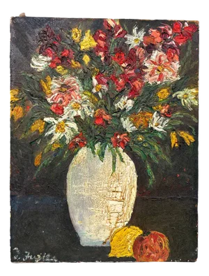 Y. Fujita, Flowers Ikebana, 1966, Oil on Canvas