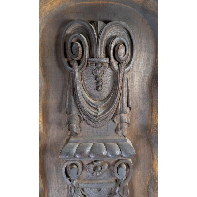 19th Century Finely Carved Walnut Architectural Pilaster Element For Sale - Image 4 of 12