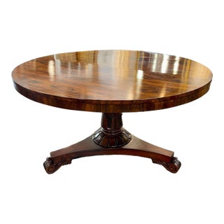 19th Century English Regency Rosewood Center Table For Sale